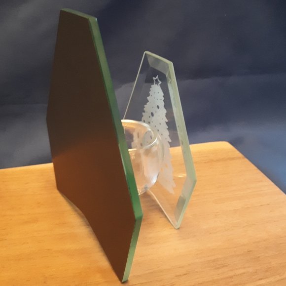 NEW Candle Holder Glass Mirror - Christmss Tree - Picture 6 of 10